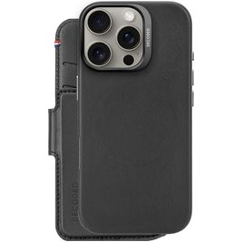 Decoded Detachable Wallet iPhone 16 Pro MagSafe Hülle Echtes Leder Abnehmbare 2in1 Klapphülle Geldbörse - Schwarz