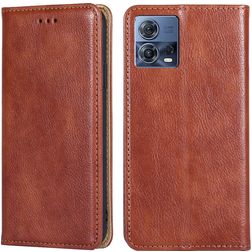 Mobigear Wallet Motorola Edge 30 Fusion Hülle Klapphülle Geldbörse - Braun