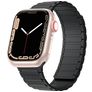 Mobigear Loop Mag Silikon Apple Watch Armband Magnetverschluss - 49/46/45/44 mm - Schwarz