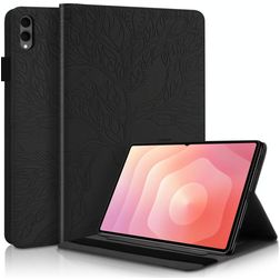 Mobigear Tree Samsung Galaxy Tab S11 Ultra Hülle Klapphülle + Stifthalter - Schwarz