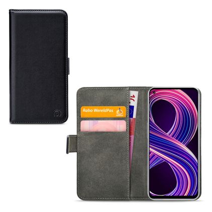 Mobilize Classic Gelly Wallet Realme 8 5G Hülle Klapphülle Geldbörse - Schwarz