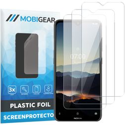 Mobigear Nokia 7.2 Displayschutz Schutzfolie - Hüllenfreundlich (3er Pack)