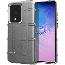 Mobigear Rugged Shield Samsung Galaxy Note 20 Hülle Flexibles TPU Backcover Stoßfest - Grau