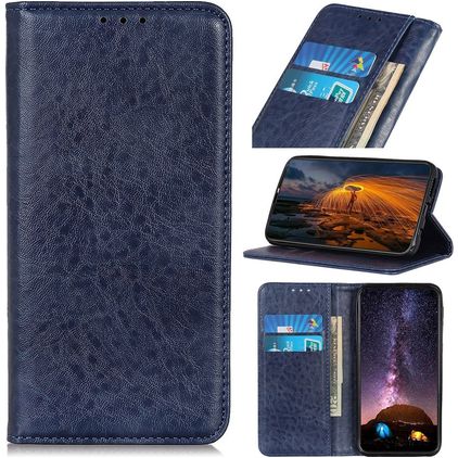 Mobigear Classic Elegance iPhone 13 Pro Max Hülle Klapphülle Geldbörse - Blau