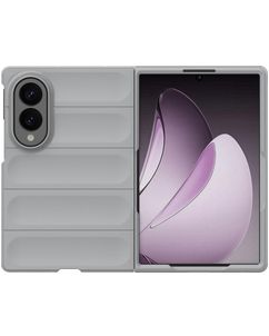 Mobigear Bumpy Samsung Galaxy Z Fold 8 Hülle Flexibles TPU Backcover - Grau