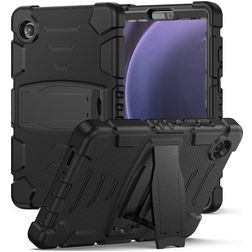 Mobigear ShieldStand Samsung Galaxy Tab A9 (2023) Hülle Kunststoff,Silikon Backcover + Ständer - Schwarz