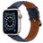 Mobigear Genova Leder Apple Watch Armband Dornschließe - 49/46/45/44 mm - Dunkelblau