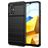 Mobigear Brushed Slim POCO M5 Hülle Flexibles TPU Backcover - Schwarz