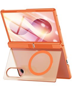 Mobigear Kickstand Samsung Galaxy Z Fold 8 MagSafe Hülle Hardcase Backcover Stoßfest mit Ständer - Orange
