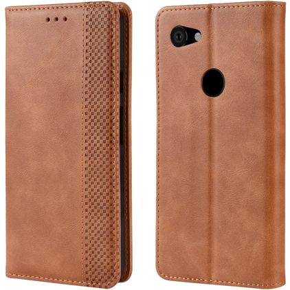 Mobigear Sensation Google Pixel 3a Klapphülle Portemonnaie - Cognac
