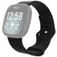 Mobigear Sport Dual Silikon Fitbit Sense Armband Drückerschließe - Schwarz