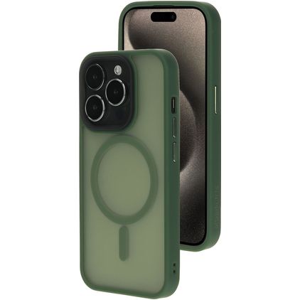 Mobiparts Hardcover iPhone 15 Pro MagSafe Hülle Hardcase Backcover - Satin Green