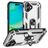Mobigear Armor Ring iPhone 17 Hülle Hardcase Backcover Stoßfest mit Ringhalter - Silber