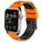 Mobigear Aero Armor Silikon Apple Watch Armband Dornschließe - 49/46/45/44 mm - Orange / Schwarz