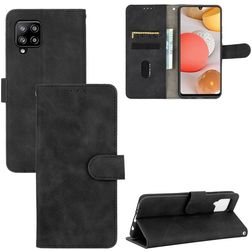 Mobigear Retro Samsung Galaxy A42 Hülle Klapphülle Geldbörse - Schwarz