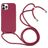 Mobigear Lanyard iPhone 16 Pro Max Silikon Handykette - Rot