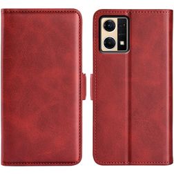 Mobigear Slim Magnet OPPO Reno 7 4G Hülle Klapphülle Geldbörse - Rot