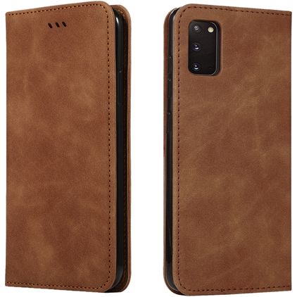 Mobigear Retro Slim Samsung Galaxy S20 Hülle Klapphülle Geldbörse - Braun