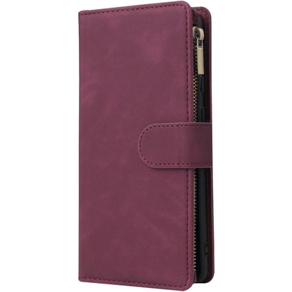 Mobigear Zipper Samsung Galaxy Note 10 Lite Hülle Klapphülle Geldbörse - Rot