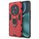 Mobigear Armor Ring HONOR Magic 4 Pro Hülle Hardcase Backcover Stoßfest mit Ringhalter - Rot