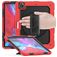 Mobigear SureGrip Xtreme iPad Air 13 Zoll (2025) Hülle Kunststoff,Silikon Backcover + Stifthalter + Schulterträger + Ständer - Rot