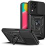 Mobigear Armor Ring Cam Slide Samsung Galaxy M53 Hülle Hardcase Backcover Stoßfest mit Ringhalter - Schwarz