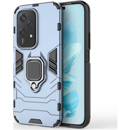 Mobigear Armor Ring HONOR 200 Lite Hülle Hardcase Backcover Stoßfest mit Ringhalter - Marineblau