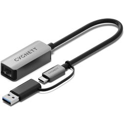 Cygnett Unite USB-A / USB-C auf Ethernet Adapter - Silber