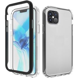 Mobigear Two-Layer iPhone 12 Pro Max Hülle Hardcase Backcover Stoßfest - Schwarz / Transparent