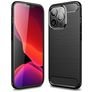Mobigear Brushed Slim iPhone 13 Pro Max Hülle Flexibles TPU Backcover - Schwarz