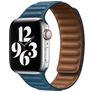 Mobigear Bumpy Leder Apple Watch Armband Magnetverschluss - 42/41/40/38 mm - Blau