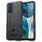 Mobigear Rugged Shield Motorola Moto G42 Hülle Flexibles TPU Backcover Stoßfest - Schwarz