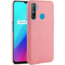 Mobigear Croco Realme C3 Hülle Hardcase Backcover - Pink