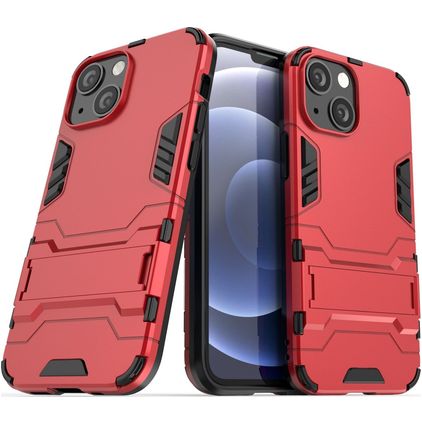 Mobigear Armor Stand iPhone 13 Mini Hardcase Backcover Shockproof mit Ständer - Rot