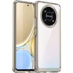 Mobigear Crystal HONOR Magic 4 Lite Hülle Hardcase Backcover - Transparent / Grau