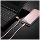 Mobigear Nylon USB-A auf USB-C Kabel 3 Meter - Roségold