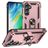 Mobigear Armor ring Samsung Galaxy S24 FE Hülle Hardcase Backcover Stoßfest mit Ringhalter - Roségold
