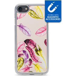 My Style Magneta iPhone SE (2020) Hülle Flexibles TPU Backcover - Feathers