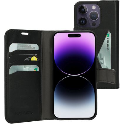 Mobiparts Classic Wallet iPhone 14 Pro Hülle Klapphülle Geldbörse - Schwarz