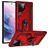 Mobigear Armor Ring Samsung Galaxy S22 Ultra Hülle Hardcase Backcover Stoßfest mit Ringhalter - Rot