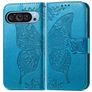 Mobigear Butterfly Google Pixel 9 Hülle Klapphülle Geldbörse - Blau