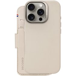 Decoded Detachable Wallet iPhone 16 Pro MagSafe Hülle Echtes Leder Abnehmbare 2in1 Klapphülle Geldbörse - Clay