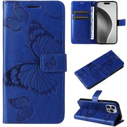 Mobigear Butterfly iPhone 16 Pro Max Hülle Klapphülle Geldbörse - Blau