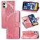 Mobigear Butterfly iPhone 12 Hülle Klapphülle Geldbörse - Pink