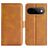 Mobigear Slim Magnet Google Pixel 11 Pro Hülle Klapphülle Geldbörse - Cognac