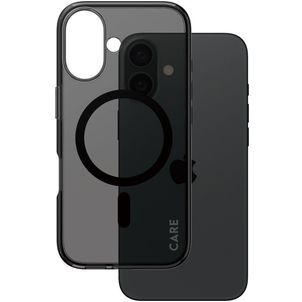 CARE by PanzerGlass Flagship iPhone 16 MagSafe Hülle Hardcase Backcover - Transparent / Schwarz