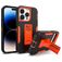 Mobigear Heavy Armor Stand iPhone 14 Pro Hülle Hardcase Backcover Stoßfest mit Ständer - Schwarz / Rot