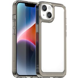 Mobigear Crystal iPhone 15 Plus Hülle Hardcase Backcover - Transparent / Grau