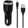Mobiparts Dual USB Auto Ladegerät Micro USB 1 Meter 24W 4.8A - Schwarz