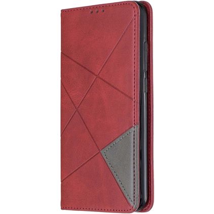 Mobigear Rhombus Slim Xiaomi Redmi Note 8 Hülle Klapphülle - Rot